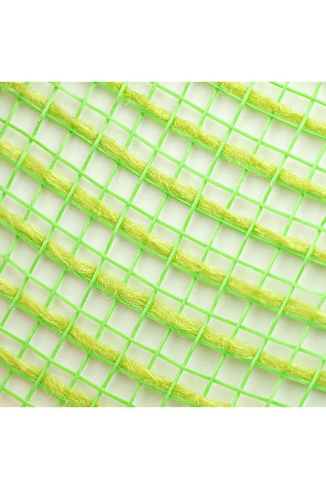 10.5" Faux Jute Mesh Ribbon: Fresh Green (10 Yards)