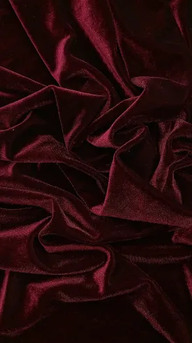 350 GLY POLY VELVET STRETCHED WOVEN<br><h6>3A-BURGUNDY<br>010-350G VELVET</h6>