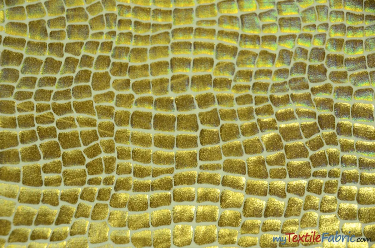 4 Way Stretch Dancewear Fabric | Anaconda Hologram Spandex | 58/60" Wide | Multiple Colors |