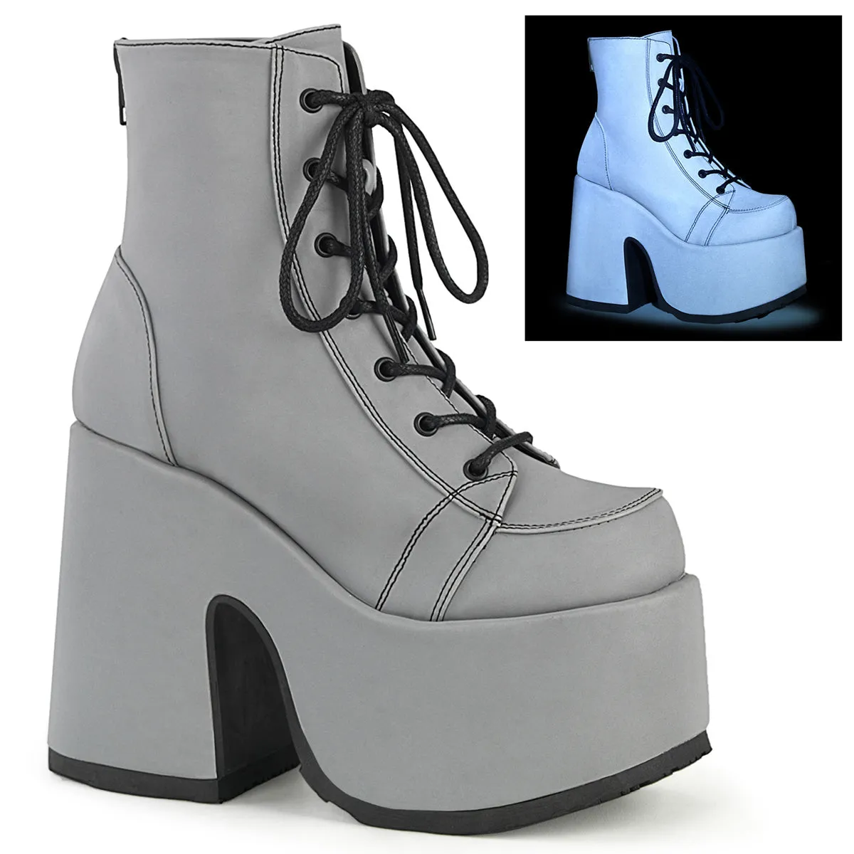 5 Inch Heel CAMEL-203 Gray Reflective