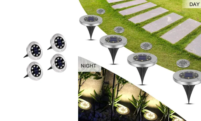 8-LED Solar Stainless Steel Underground Lamp