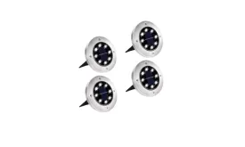 8-LED Solar Stainless Steel Underground Lamp