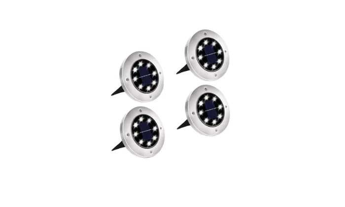 8-LED Solar Stainless Steel Underground Lamp