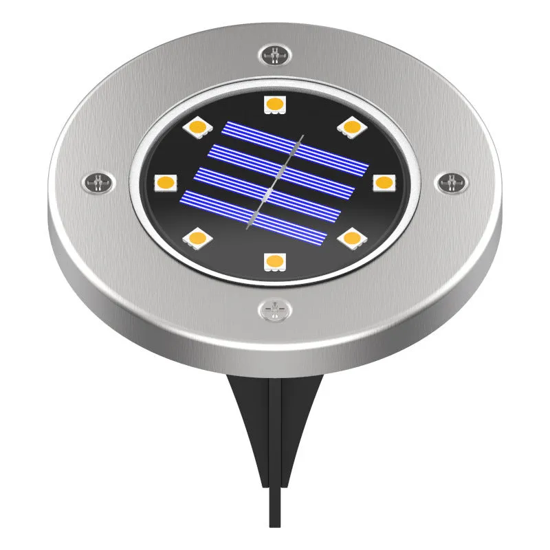 8-LED Solar Stainless Steel Underground Lamp