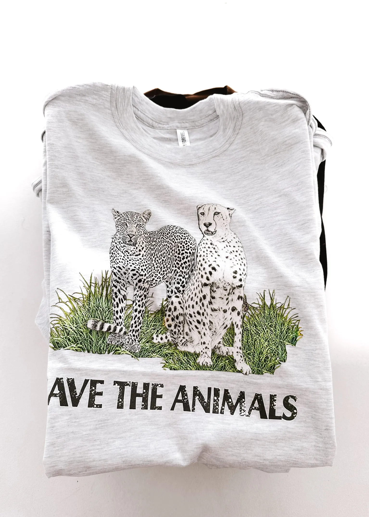 90's SAVE THE ANIMALS VINTAGE SIDE SLIT TEE