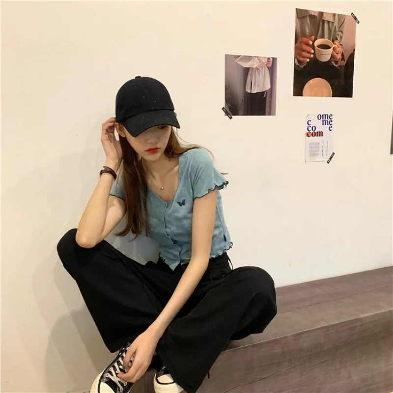 Aiertu buisness casual women outfits chic Gray Suit Pants Women's Draping Pants Straight Loose Wide-Leg Pants High Waist Mopping Casual Pants Fashion