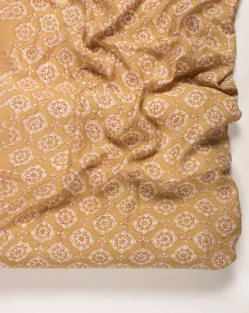 Akola Hand Block Mercerized Slub Chanderi Fabric