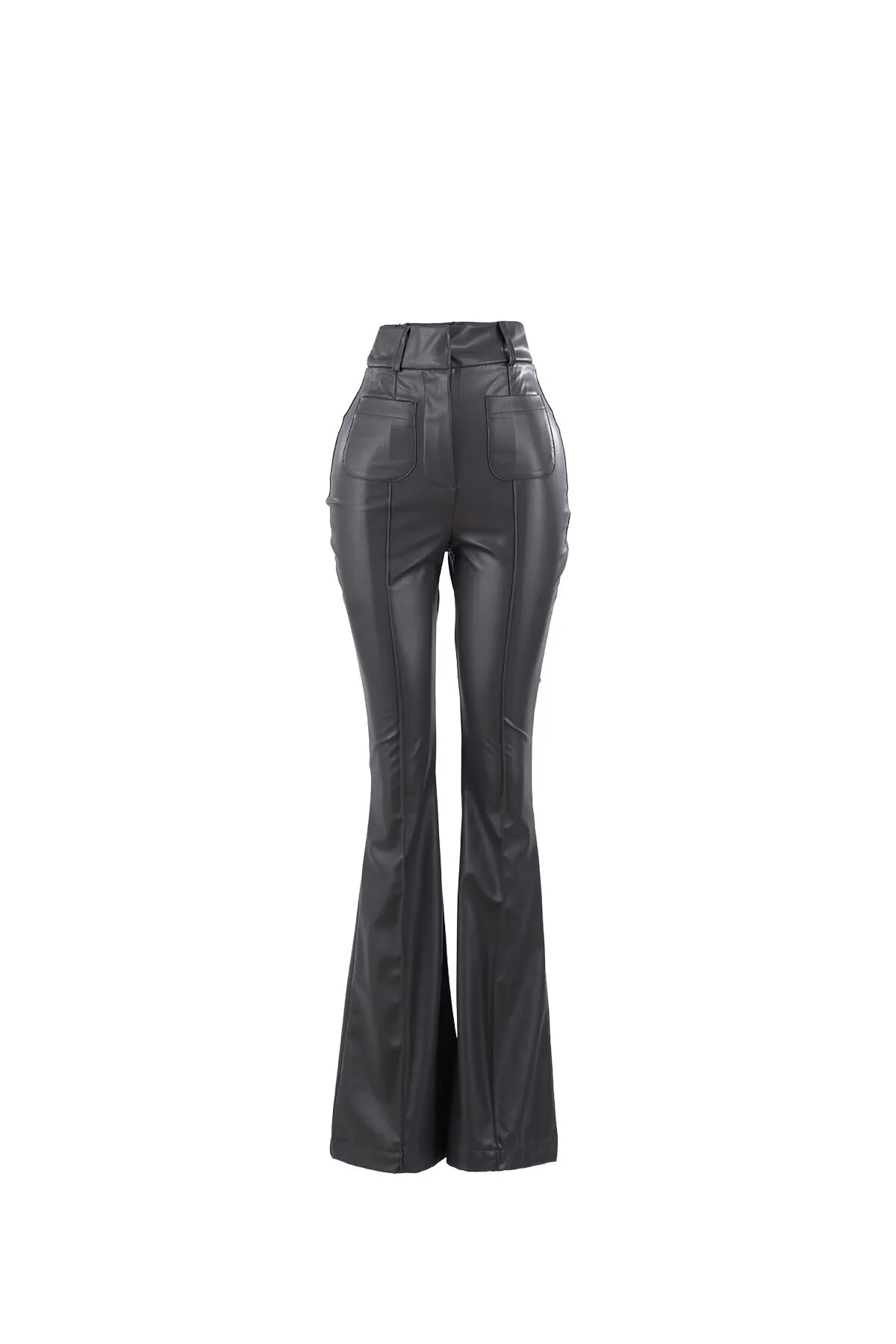 Anthracite Astrid Leather Trousers