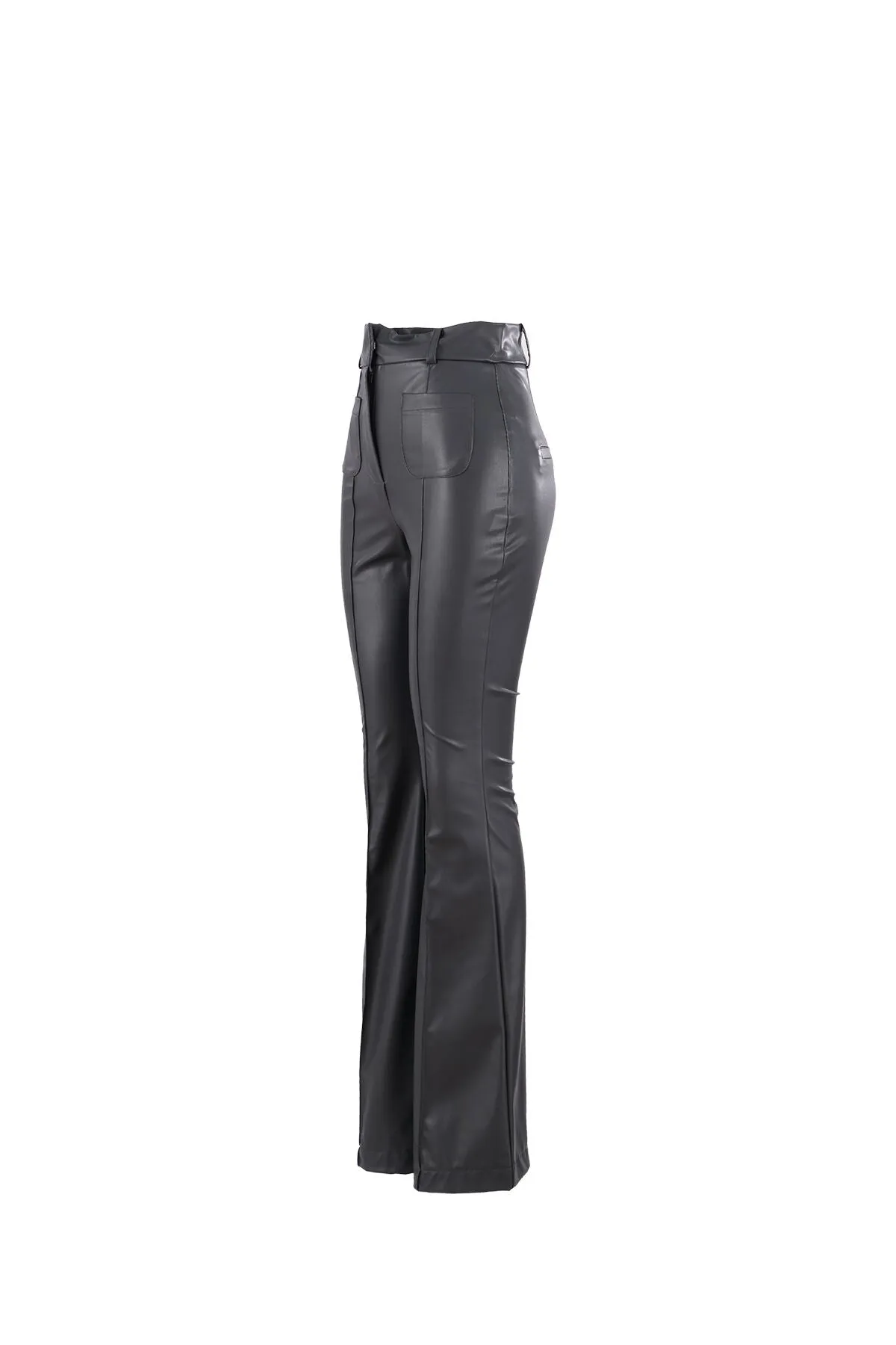 Anthracite Astrid Leather Trousers