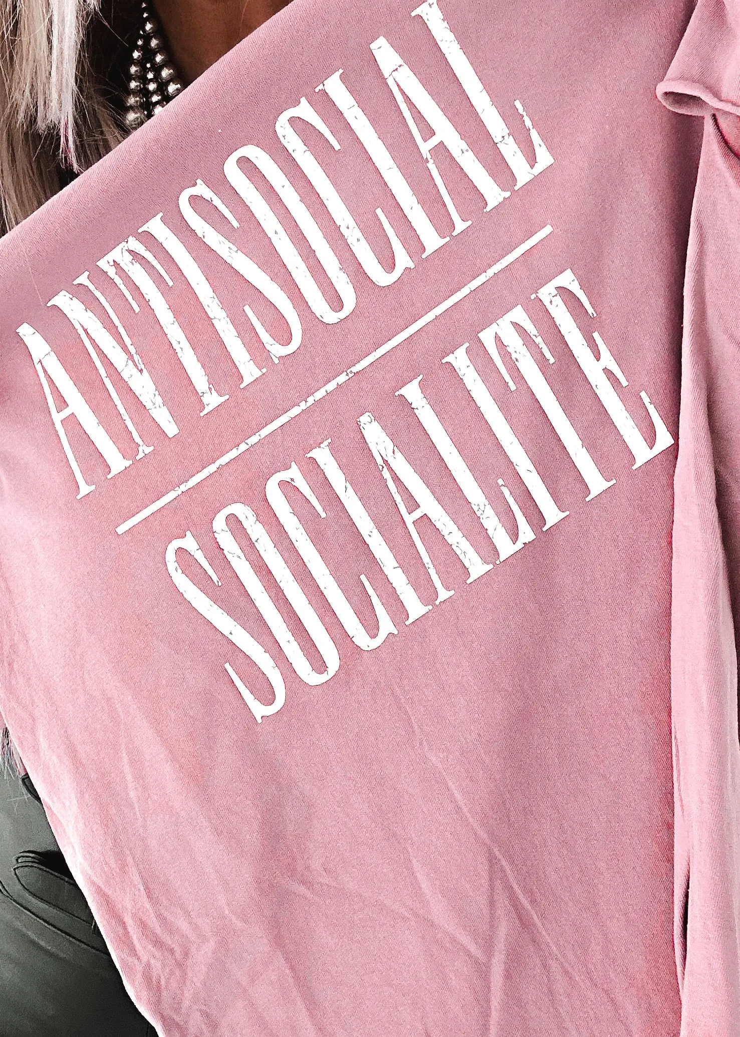 ANTISOCIAL SOCIALITE SIDE SLIT TEE