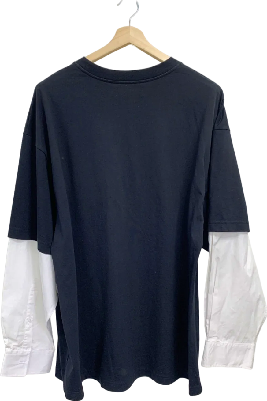 Arcana Black and White Long Sleeve T-Shirt UK 2XL
