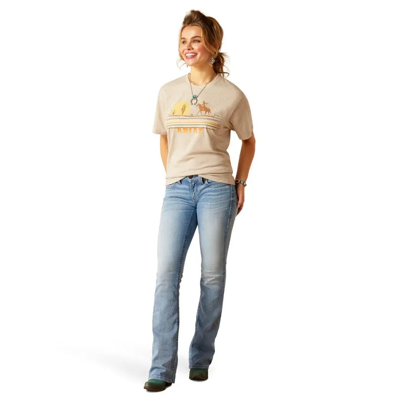 Ariat Women's Cowgirl Desert Oatmeal Heather Graphic T-Shirt 10048680