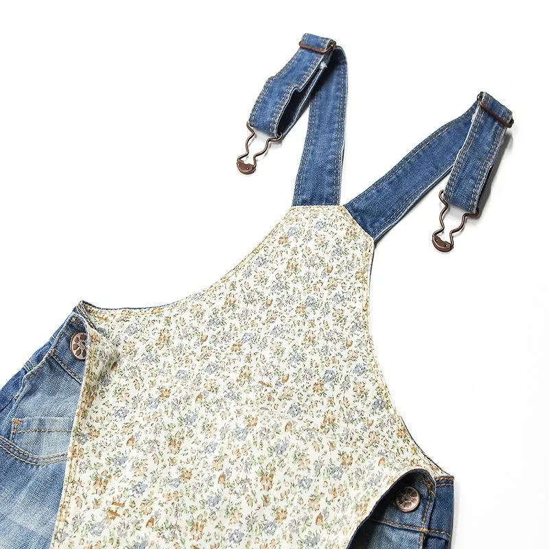 Baby Girls Rose Embroidered Jeans Dress