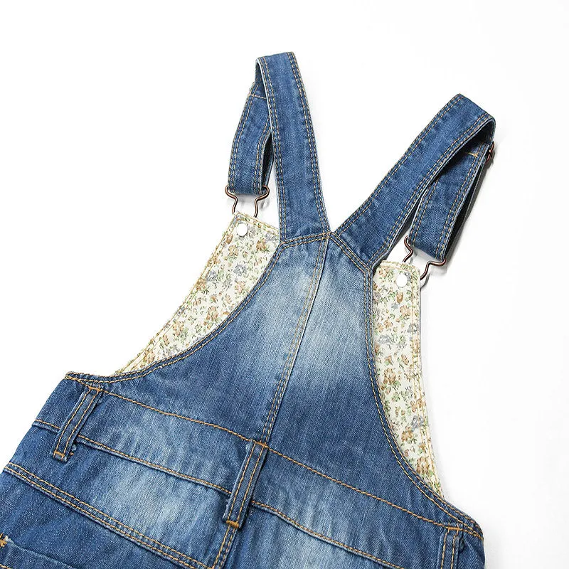 Baby Girls Rose Embroidered Jeans Dress