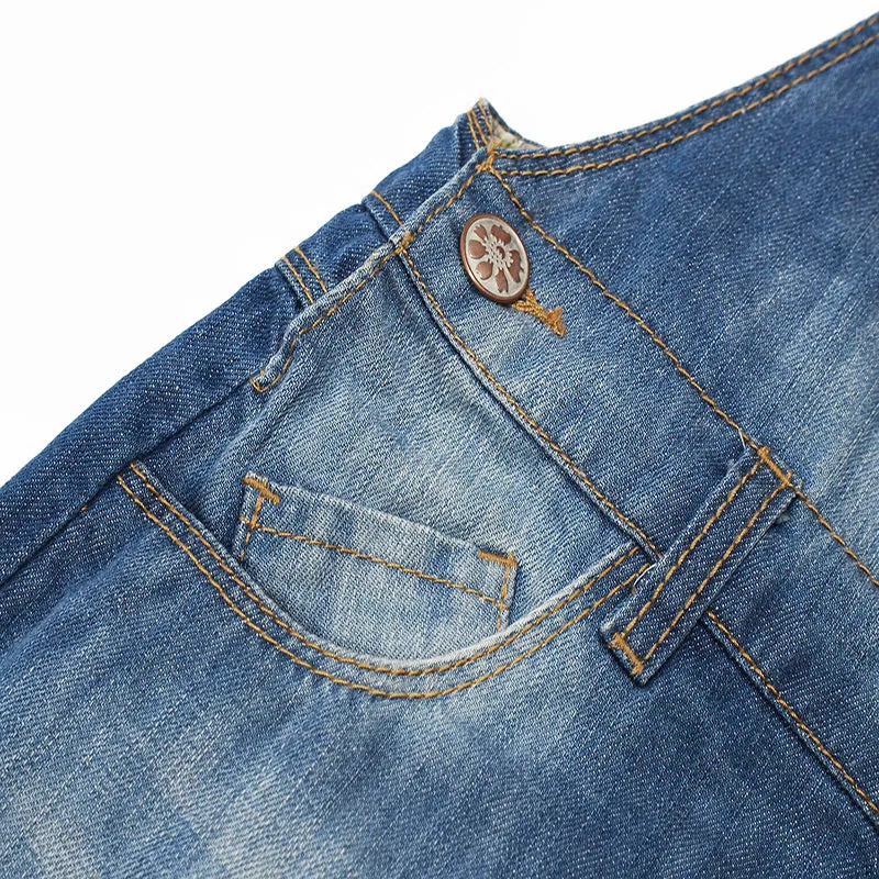 Baby Girls Rose Embroidered Jeans Dress