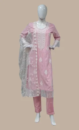 Baby Pink Embroidered Punjabi