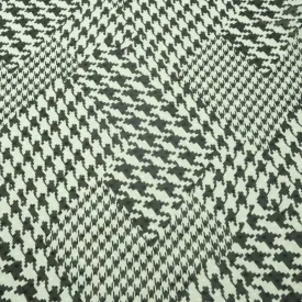 Black and White Houndstooth Sheer Chiffon Polyester Fabric