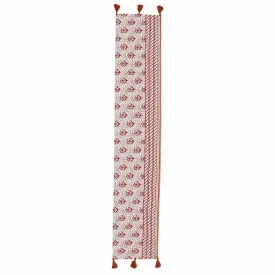 Bohemian Linens Gray/Orange Runner