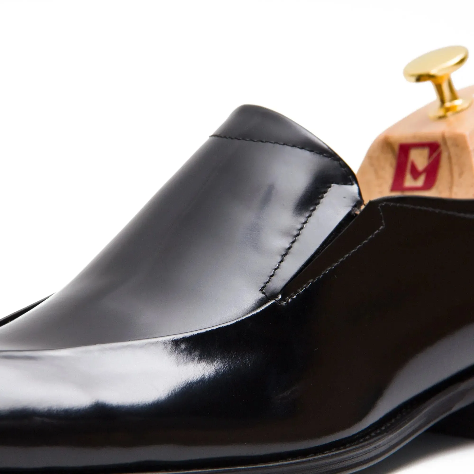 Brown leather loafers men