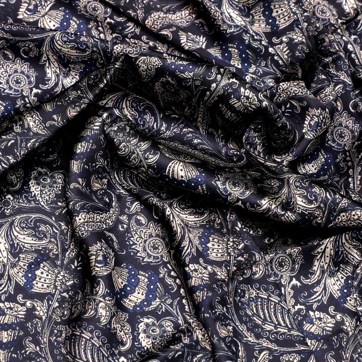 Brown Paisley Seamless Digital Printed Fabric