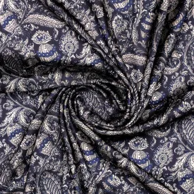 Brown Paisley Seamless Digital Printed Fabric