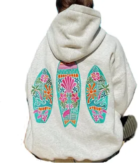 cochineal Preppy Embroidery Floral Hoodie for Teen Girl Women Oversized Hooded Sweatshirt Y2k Vintage Graphic Pullover Top