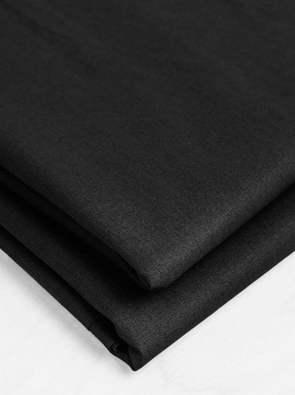 Core Collection Lightweight Silky Cotton Poplin - Black - Swatch