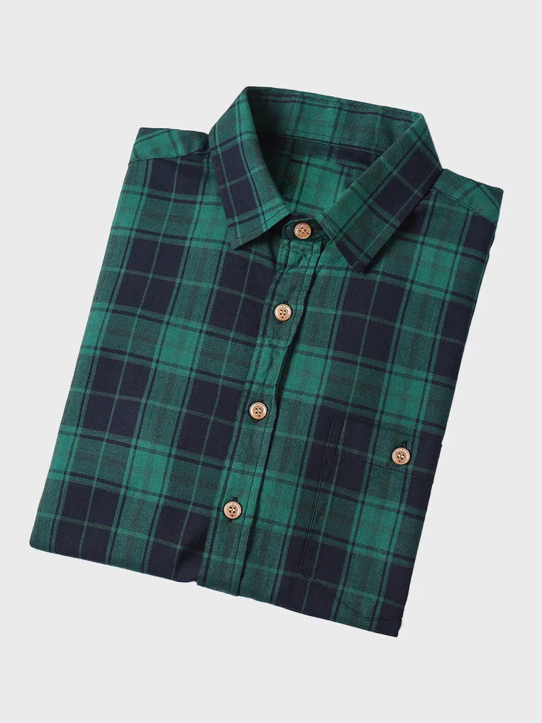 Cotton Plaid Casual Shirt for Men