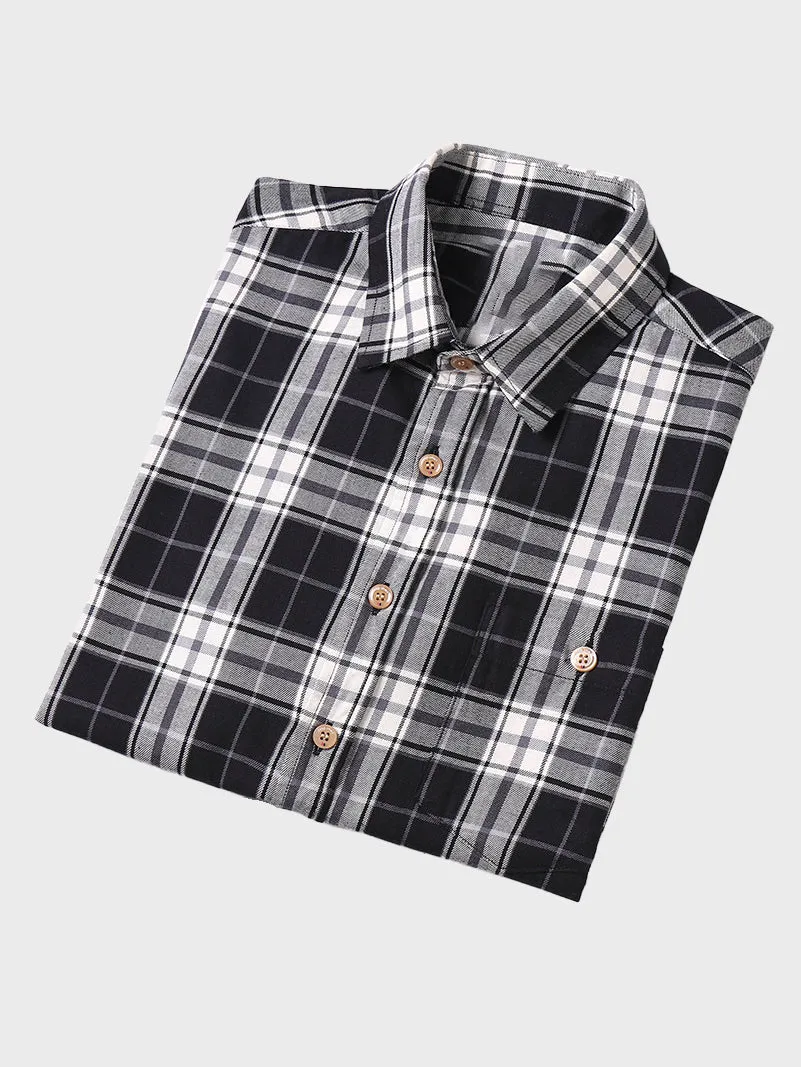 Cotton Plaid Casual Shirt for Men