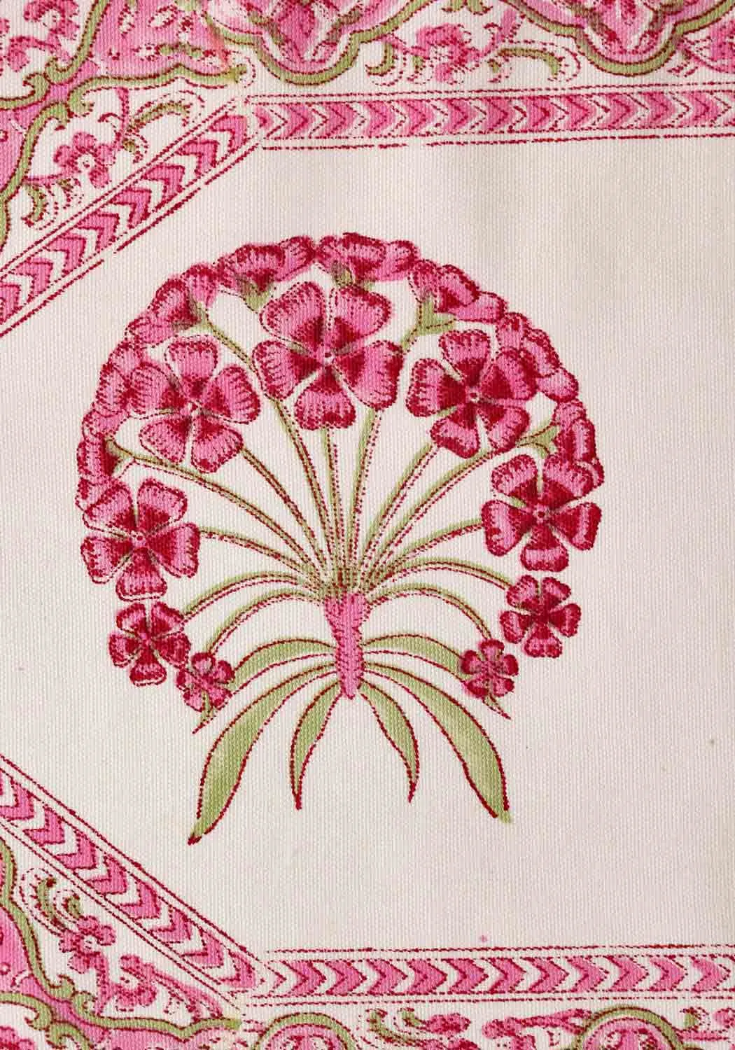 Cushy Florid Hand Block Print Table Runner