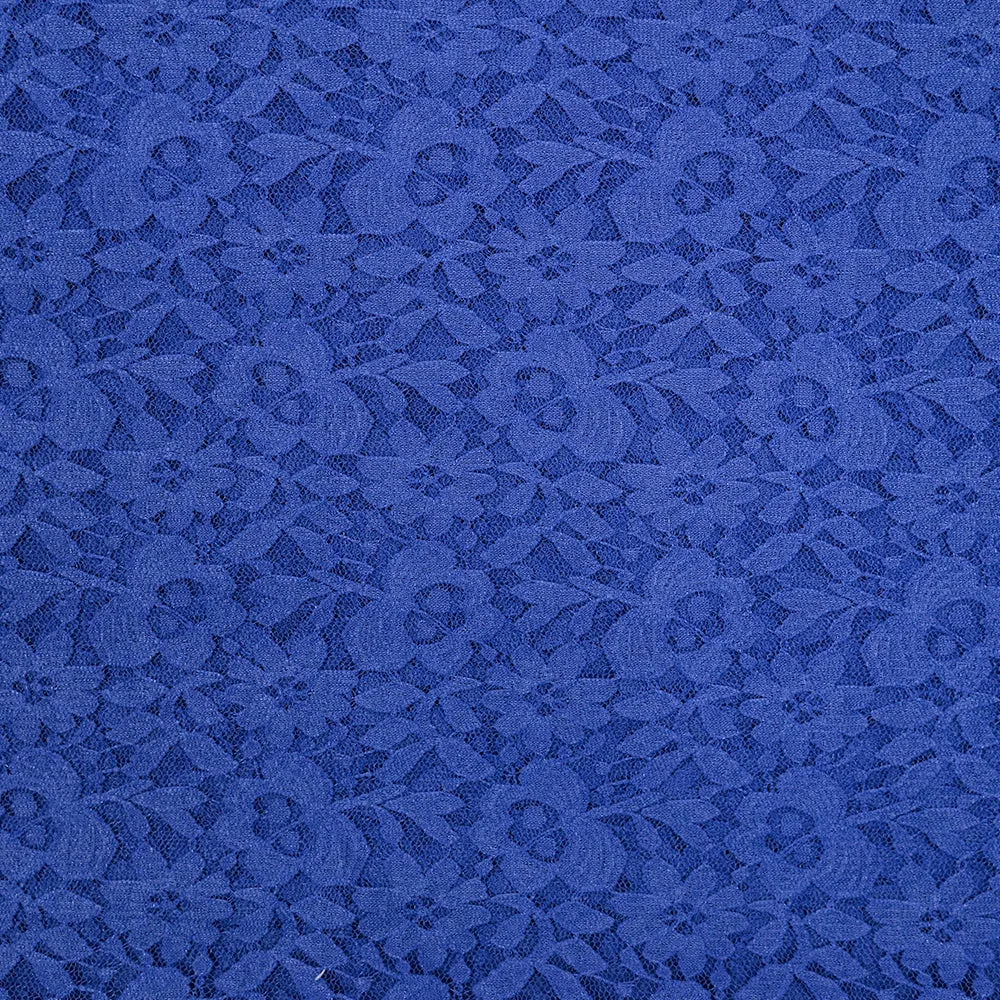 Dentelle polyester Adèle bleu électrique
