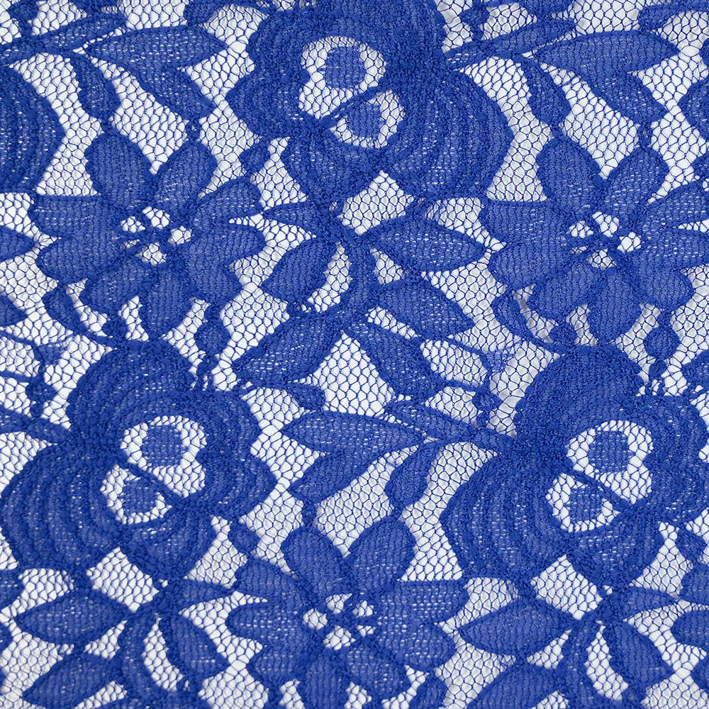 Dentelle polyester Adèle bleu électrique