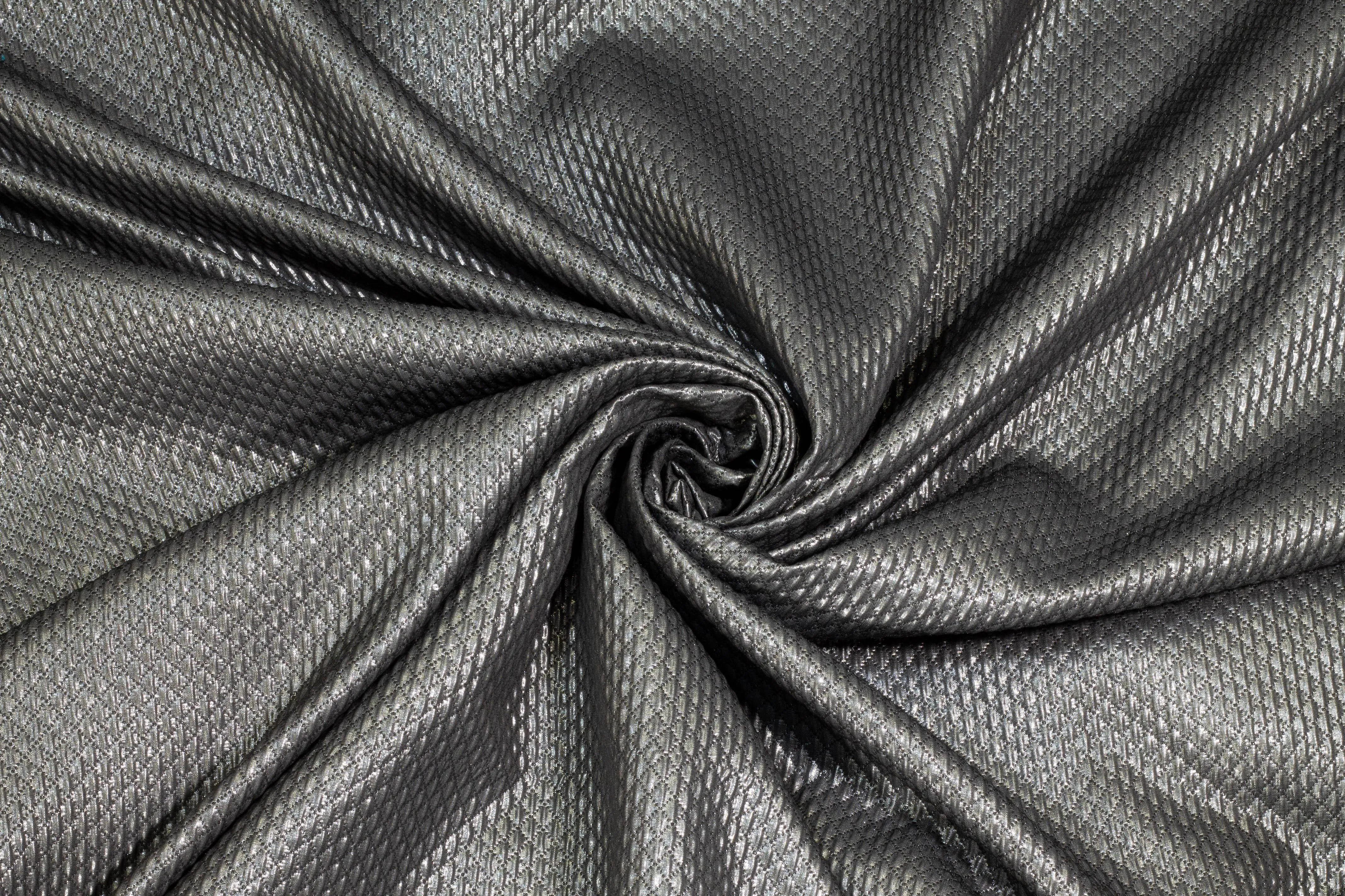 Diamond Matelassé - Charcoal Gray