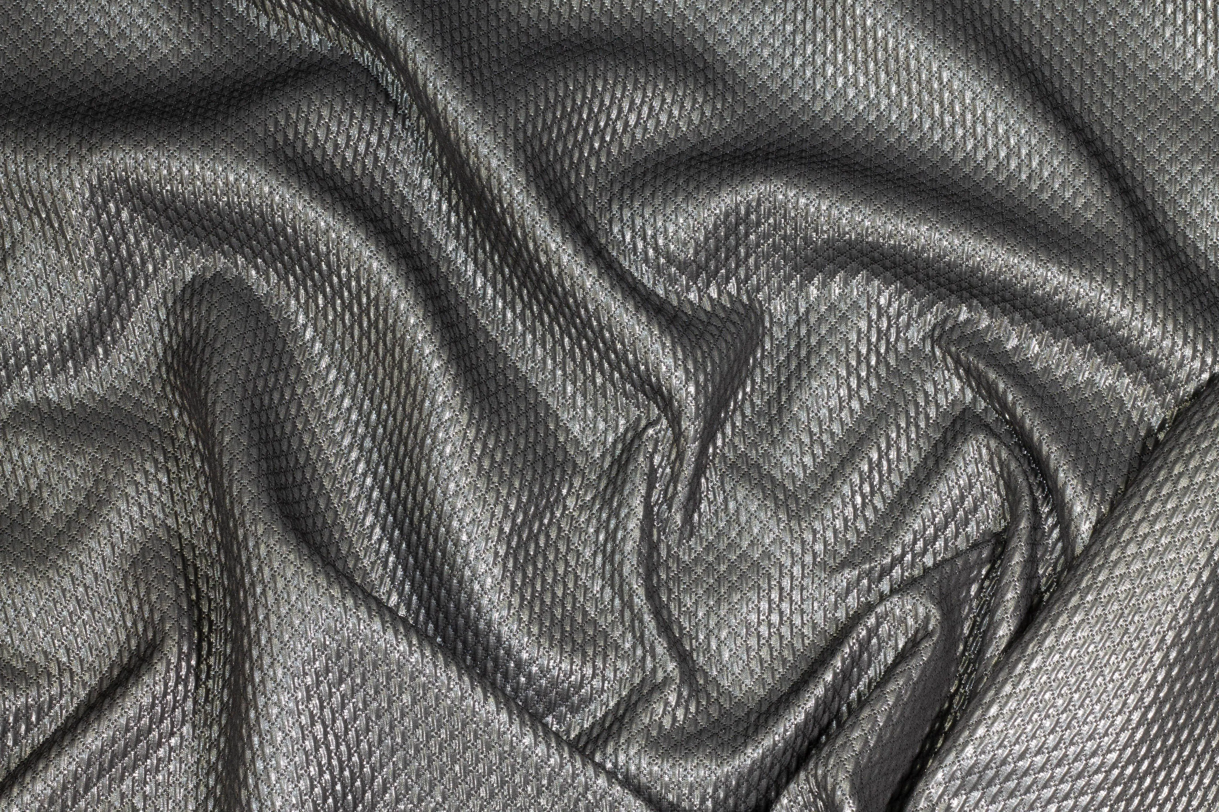 Diamond Matelassé - Charcoal Gray