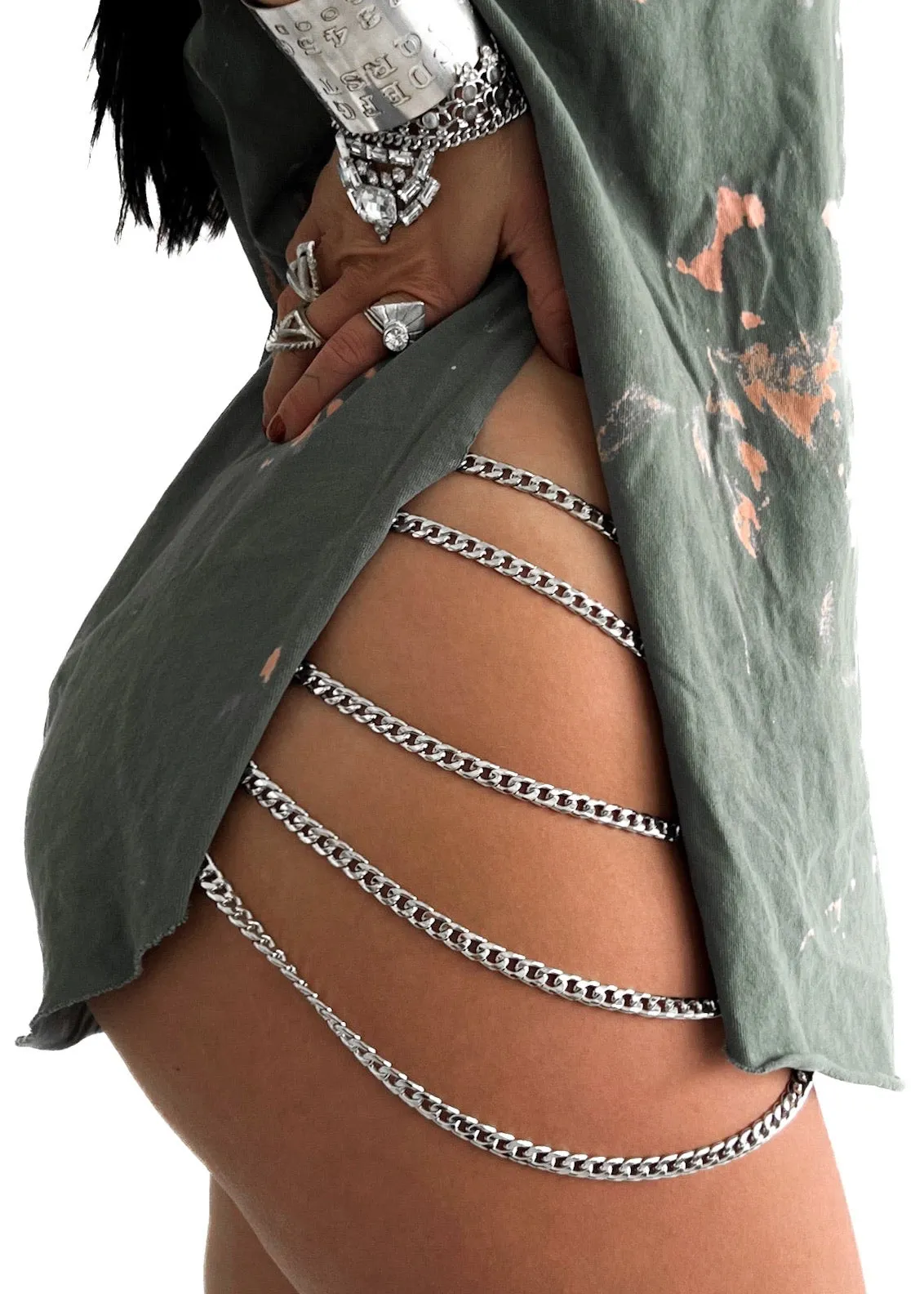 DIRTY HIPPIE BLEACHED OUT SIDE SLIT TEE