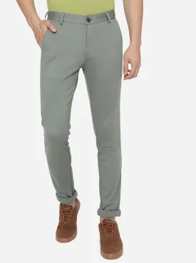 Duck Green Solid Venice Fit Casual Trouser | JadeBlue