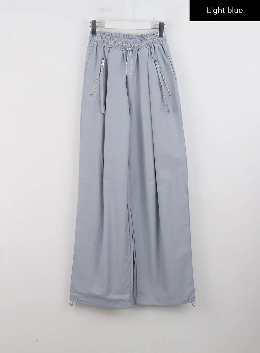 Elastic Waist Nylon Wide-Leg Pants CG329