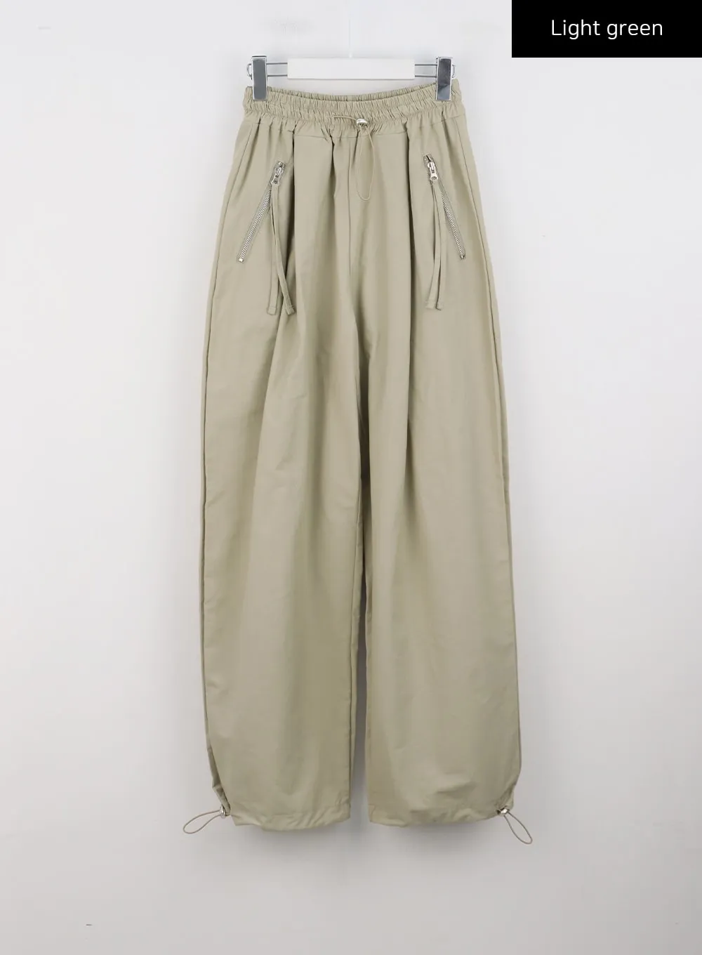 Elastic Waist Nylon Wide-Leg Pants CG329