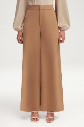 Essential Ultra Wide Leg Pants - Caffe