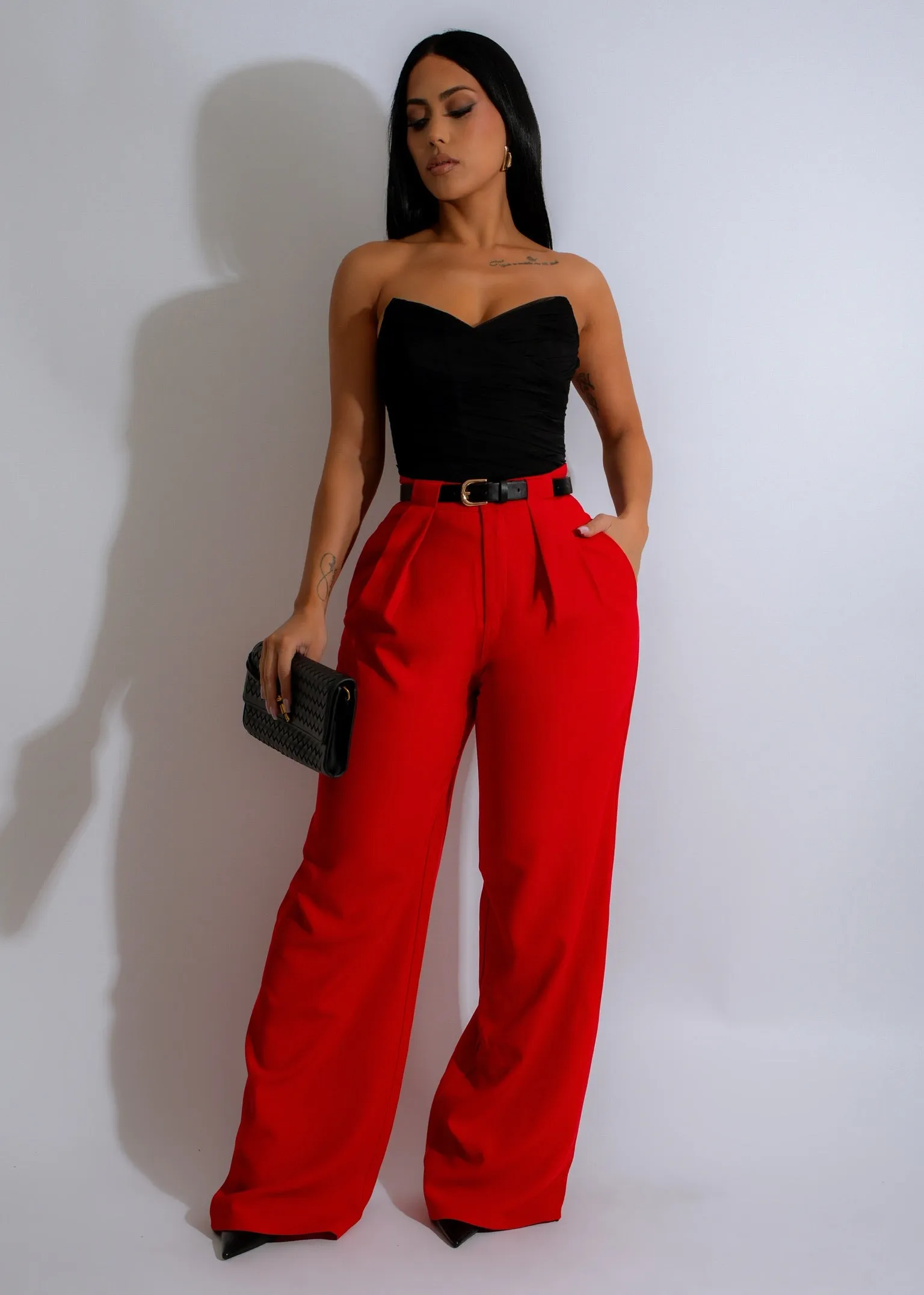 Fiery Flair Pants Red