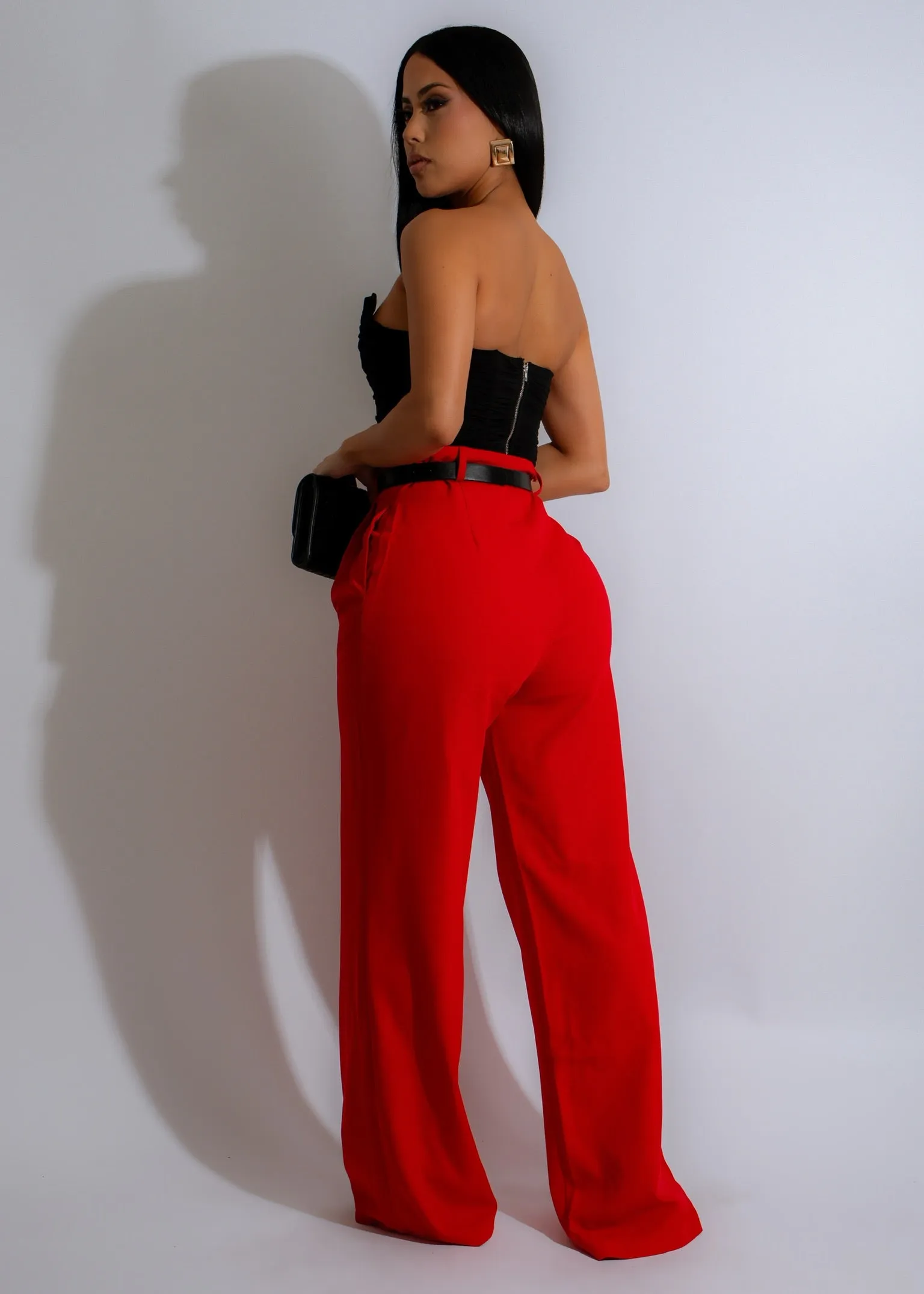 Fiery Flair Pants Red