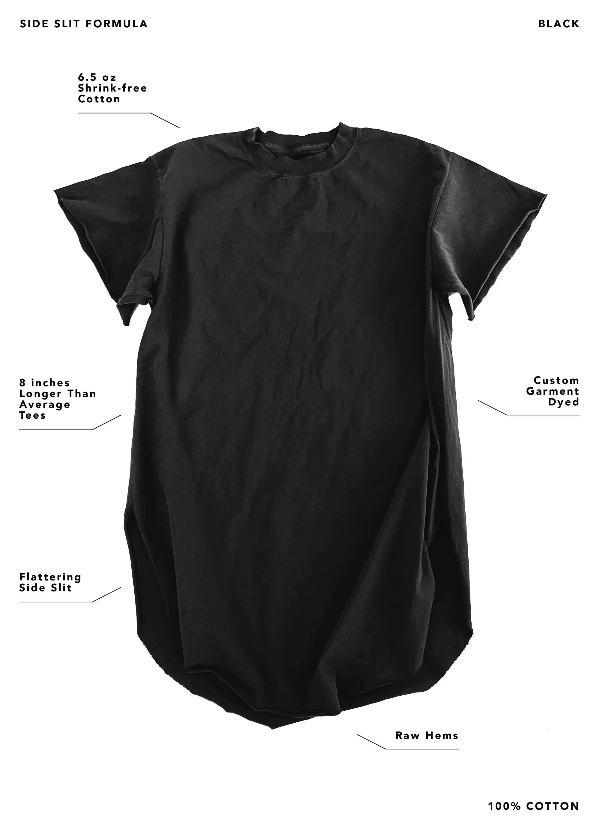 FREEDOM CALLS SIDE SLIT TEE