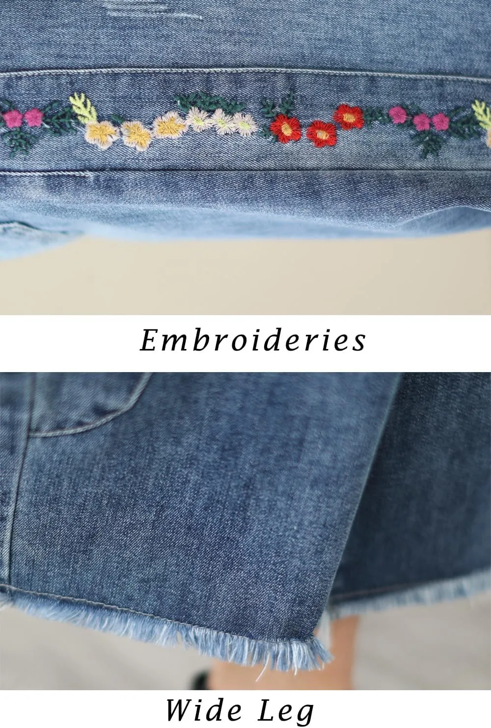 FTCayanz Women's Wide Leg Jeans Elastic Waist Baggy Casual Loose Trendy Denim Pants with Pockets
