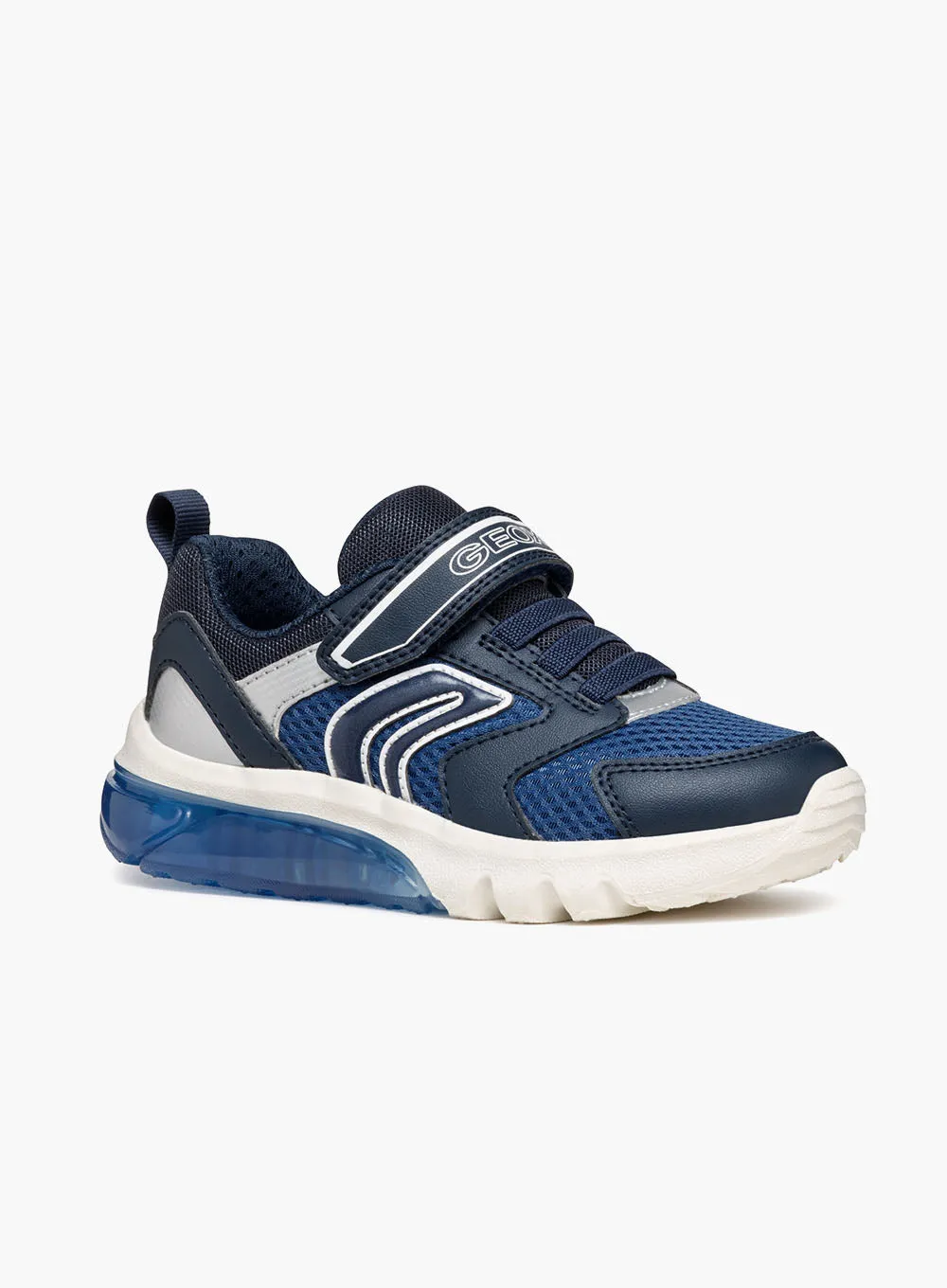 Geox Kids Ciberdron Sneakers - Navy/Avio Blue, Breathable & Lightweight