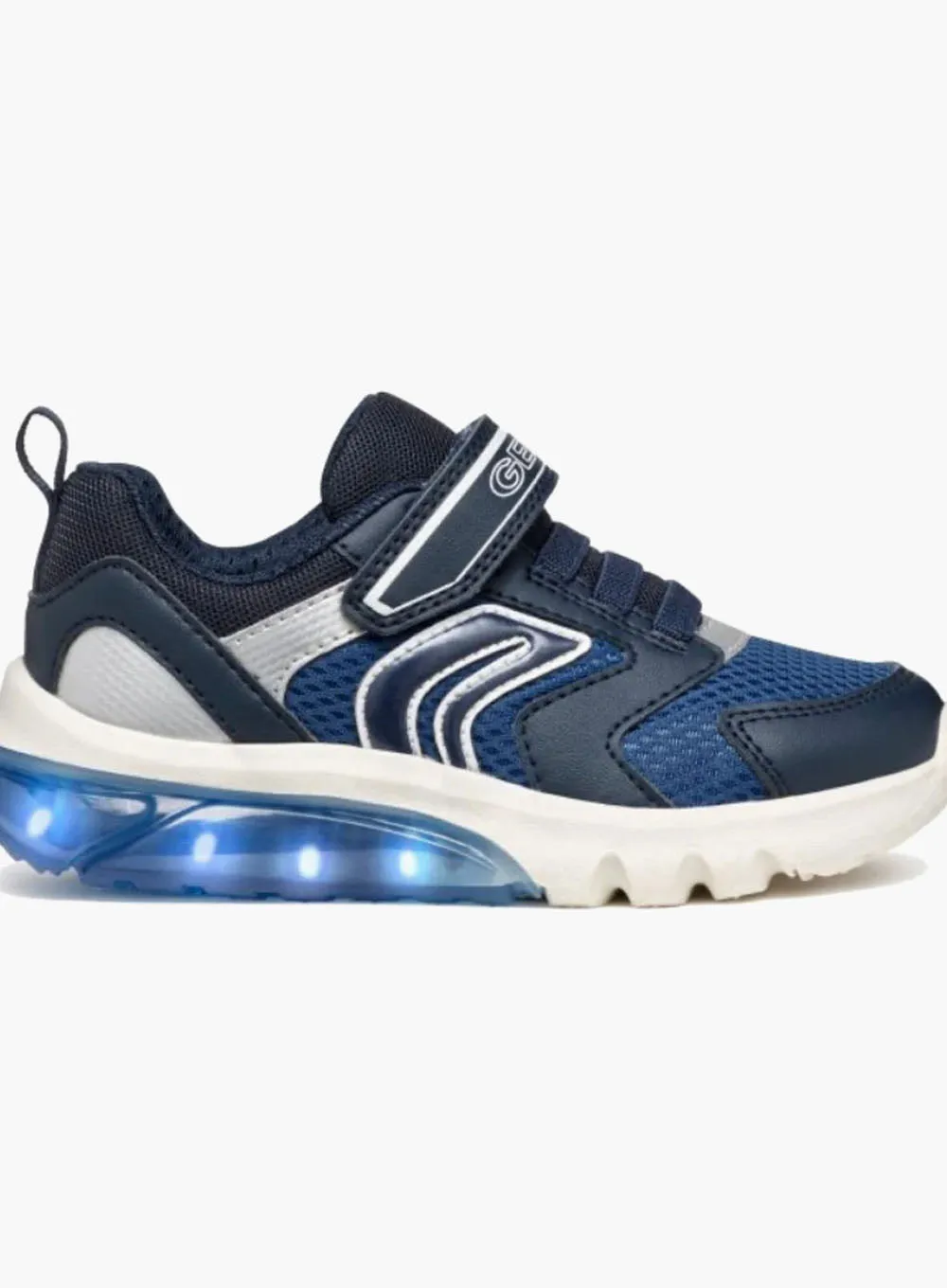 Geox Kids Ciberdron Sneakers - Navy/Avio Blue, Breathable & Lightweight