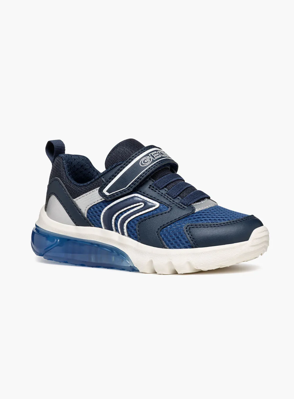 Geox Kids Ciberdron Sneakers - Navy/Avio Blue, Breathable & Lightweight