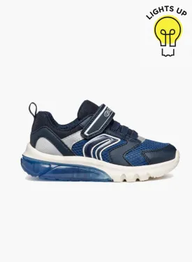 Geox Kids Ciberdron Sneakers - Navy/Avio Blue, Breathable & Lightweight