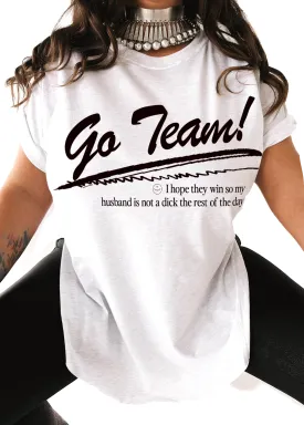 GO TEAM SIDE SLIT TEE (HUSBAND)