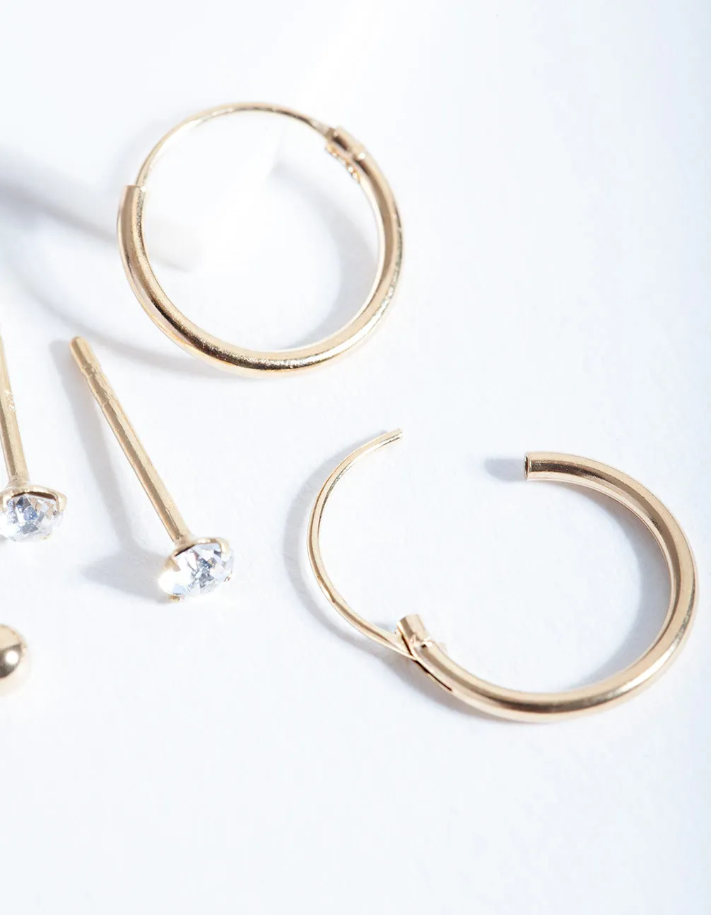 Gold Plated Sterling Silver Classic Earring Pack