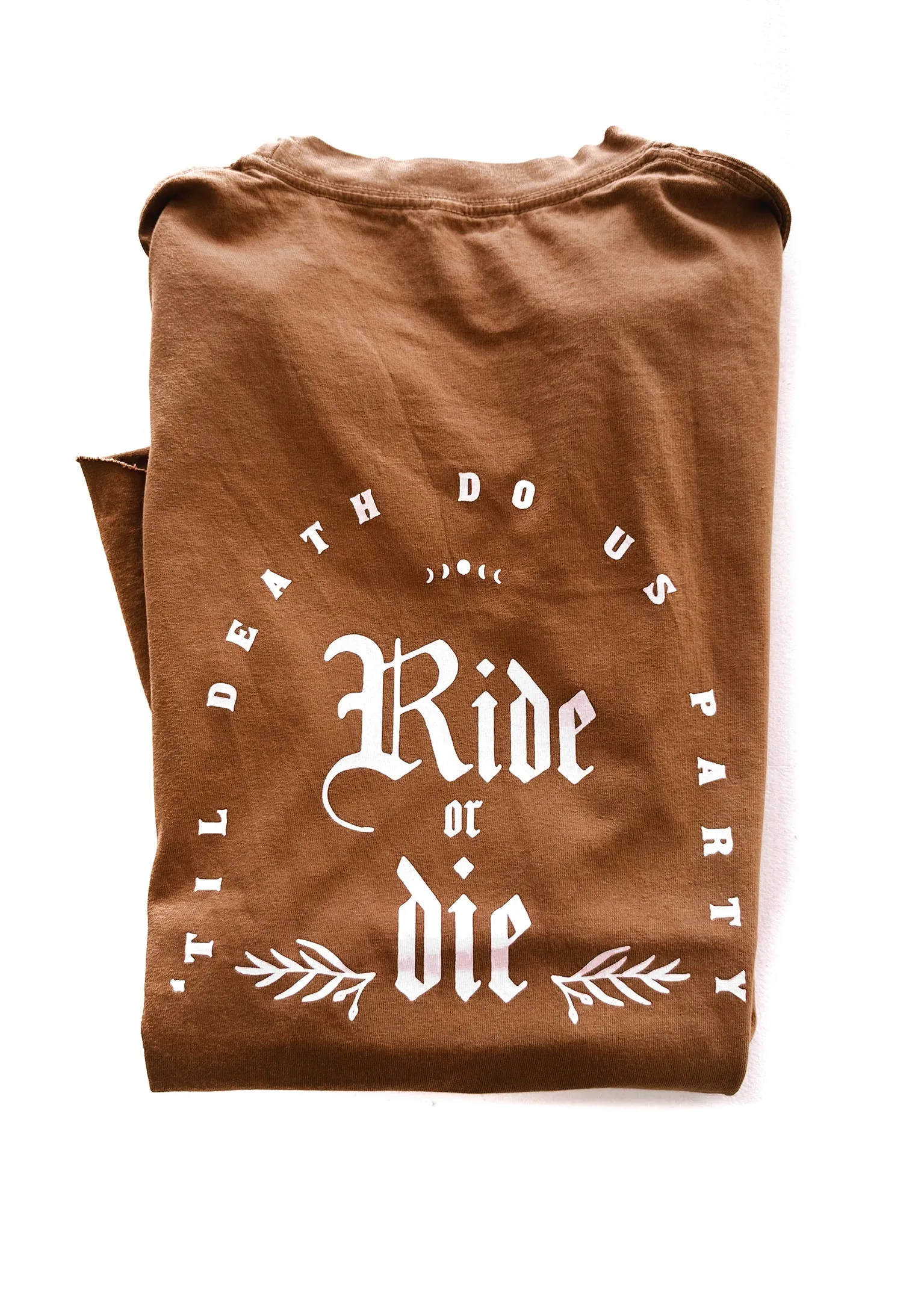 GOTHIC RIDE OR DIE SIDE SLIT TEE